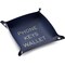 Juvale Leather Catchall Valet Tray for Phone, Keys, Wallet (Navy Blue, 6.9 x 2.2 in)